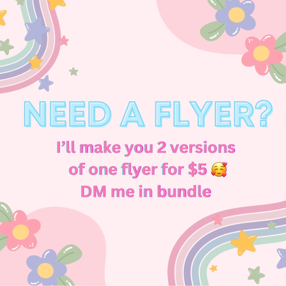 ⭐️Flyers for Live Shows, Closet Deals, & More!⭐️